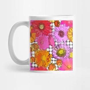 Flower Grid - Abstract Mug